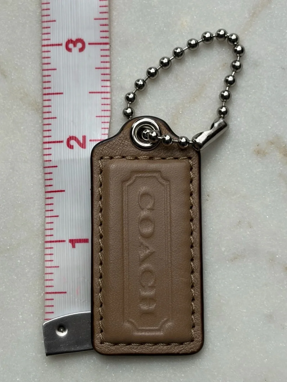 Coach Hangtag Taupe Nickel Replacement